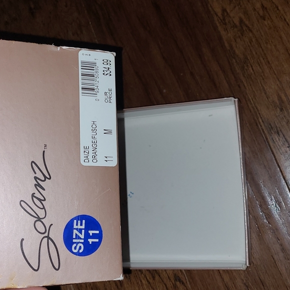 💕🧡Solanz Pink/Orange Daizie Mule💕🧡Size 11 - Picture 8 of 9